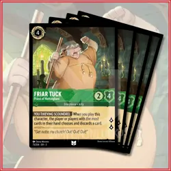 Disney Lorcana TCG: FRIAR TUCK - PRIEST OF NOTTINGHAM x4 Uncommon 73/204 - Image 1
