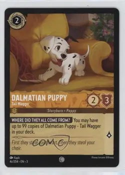 2023 Disney Lorcana - Into The Inklands 3 Dalmation Puppy Tail Wagger #4c - Image 1