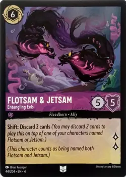 44/204 FLOTSAM & JETSAM ENTANGLING EELS URSULAS RETURN DISNEY LORCANA CARD - Image 1