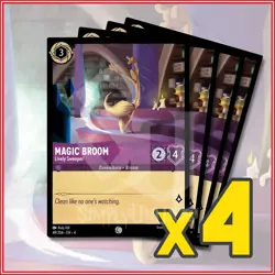 Disney Lorcana TCG: Magic Broom Lively Sweeper 49/204 x4 Common - Image 1