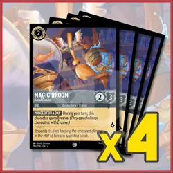 Disney Lorcana TCG: Magic Broom Aerial Cleaner 185/204 x4 Common - Image 1