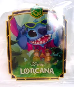 Disney Lorcana Intothe Inklands Promo Pins Set of 3 Stitch Sheriff of Nottingham - Image 2