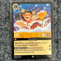 Disney Lorcana Winterspell Lilo Rock Star 17/204 Super Rare NM/Mint - Image 1