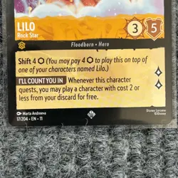 Disney Lorcana Winterspell Lilo Rock Star 17/204 Super Rare NM/Mint - Image 4