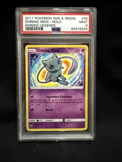 Pokemon TCG Shining Mew Holo Rare Card 40/73 Shining Legends PSA 9 - Image 1