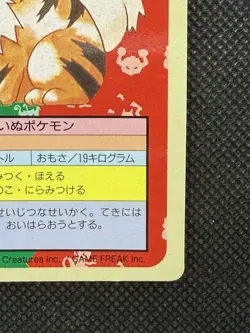 Pokemon Card Japanese Growlithe No. 058 Top sun Topsun Nintendo 1995 Blue Back - Image 4