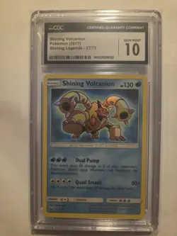 Shining Legends Holo Pokemon Card Shining Volcanion 27/73 CGC Gem Mint 10 - Image 1