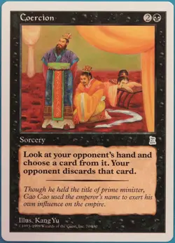 Coercion Portal Three Kingdoms NM Black Uncommon MTG CARD (ID# 339981) ABUGames - Image 1