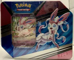 POKEMON SYLVEON V HEROES TIN TRADING CARD GAME FACTORY SEALED 2022 - Image 1