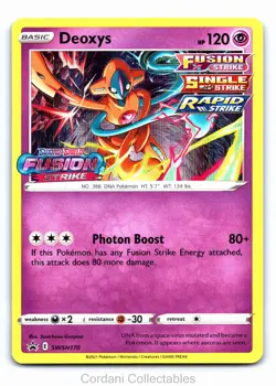 Deoxys SWSH170 - SWSH Black Star Promo - Prerelease Pokemon Card - Image 1