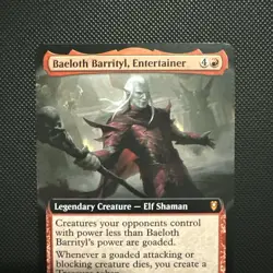 MTG Baeloth Barrityl, Entertainer EXTENDED ART Baldur's Gate 627 - Image 3
