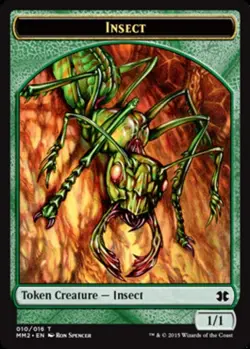 Insect Token Light Play, English Magic the Gathering MTG Modern Masters 2015 - Image 1