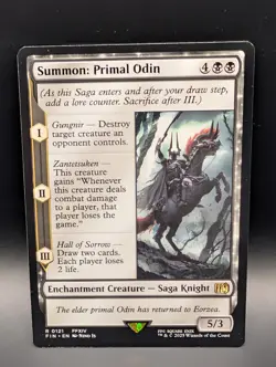 MTG - Summon: Primal Odin - Saga Knight - FIN #121 - Rare - Image 1