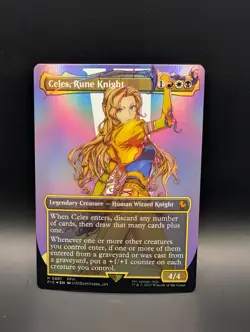 MTG - Celes, Rune Knight - FOIL BORDERLESS - Legendary Creature - FIC #201 - Image 1
