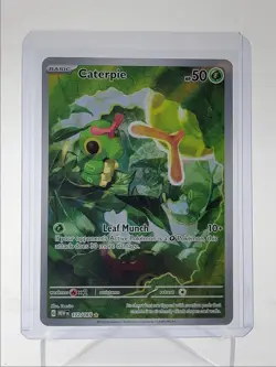 CATERPIE 2023 POKEMON SCARLET & VIOLET 151 ILLUSTRATION RARE 172/165 Q5542 - Image 1