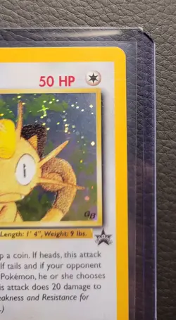 Pokemon Meowth 10/53 Wotc Promo Holo Basic Card 50 HP English Vintage - Image 3