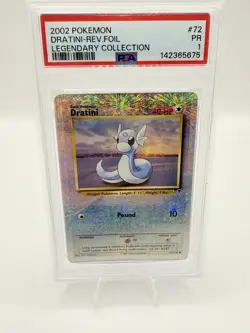2002 POKEMON LEGENDARY COLLECTION #72 DRATINI-REVERSE FOIL PSA 1 - Image 1