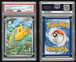 Pikachu (Paldea Adventure Chest) Holo Pokemon Scarlet & Violet Black Star PSA 10 - Image 3