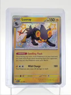 LUXRAY 2024 POKEMON PALDEAN FATES SHINY RARE 137/091 Q5542 - Image 1