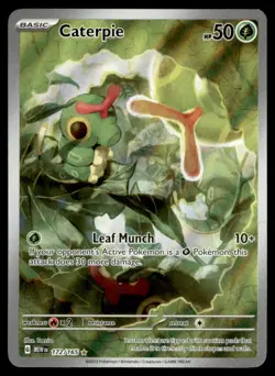Caterpie - Illustration Rare SV: Scarlet & Violet 151 172/165 NM Pokemon - Image 1