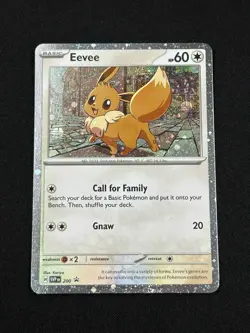 Pokemon TCG Destined Rivals - Eevee SVP 200 Checklane Blister Promo (Cosmo Holo) - Image 1