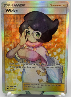 Pokemon Wicke Full Art Ultra Rare Holo Trainer SM-Burning Shadows 147/147 - Image 1
