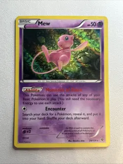 Pokemon TCG Mew 29/124 Fates Collide Holo - Image 1
