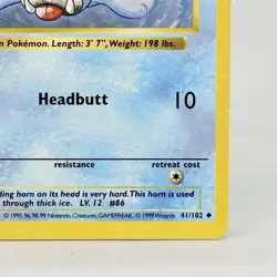 Pokemon Seel 41 /102 BS Base Set Unlimited Vintage 1999 LP - Image 4