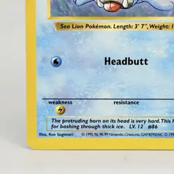 Pokemon Seel 41 /102 BS Base Set Unlimited Vintage 1999 LP - Image 5