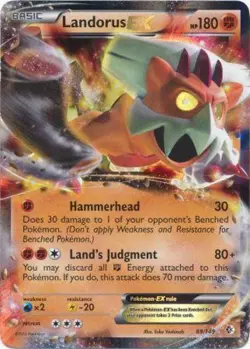 Pokemon - Landorus-EX - 89/149 - Rare Holo EX - BW - Boundaries Crossed - NM - Image 1
