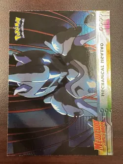 Pokemon Topps Mechanical Mewtwo Mewtwo Strikes Back Foil #6 Blue logo MP - Image 1