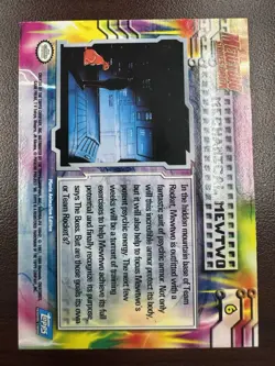 Pokemon Topps Mechanical Mewtwo Mewtwo Strikes Back Foil #6 Blue logo MP - Image 2