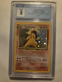 2000 Pokemon Typhlosion 17/111 Neo Genesis Holo CGC 8 NM/Mint - Image 1