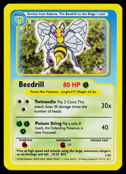 Beedrill #f06 Pokemon Funskool Near Mint or Better - Image 1