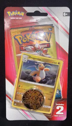 Pokemon 2 Mini Booster Packs 1 Dragonite Promo Brand New Coin Sealed TCG 3 Bonus - Image 2