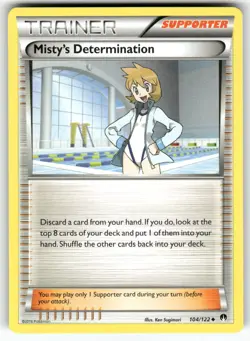 Misty's Determination XY - BREAKpoint Uncommon Pokemon Lightly played - Image 1