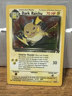 Pokemon TCG Dark Raichu 83/82 Team Rocket Holo - Image 1