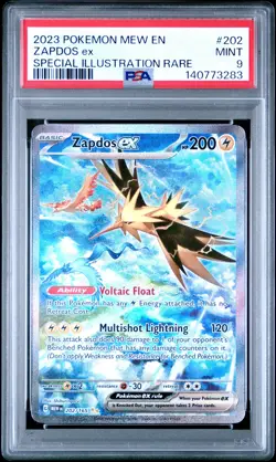 2023 POKEMON MEW EN-151 SPECIAL ILLUSTRATION RARE #202 ZAPDOS EX PSA 9 - Image 1