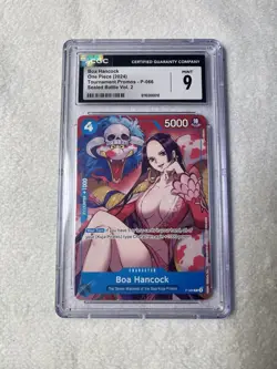 One Piece CCG Boa Hancock Sealed Battle Vol. 2 P-066 Promo Foil 5000 CGC 9 - Image 1