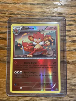 Pokemon TCG Simisear Reverse Holo Card 22/114 Black And White Base - Image 1