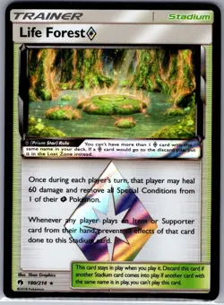 Life Forest Prism Star 180/214 Holo SM - Lost Thunder - Pokemon Card - NM - Image 1