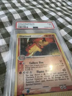 PSA 7 CHARIZARD 100/97 | EX Dragon Holo E Series Graded Pokemon Card 1/2 SWIRL - Image 2