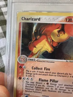 PSA 7 CHARIZARD 100/97 | EX Dragon Holo E Series Graded Pokemon Card 1/2 SWIRL - Image 4