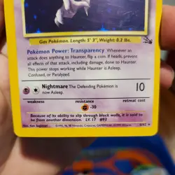Haunter 6/62 Fossil Holo Rare 1999 Wizards Pokemon TCG Card English - Image 4