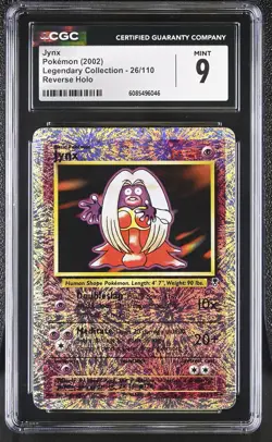 CGC 9 MINT Jynx 2002 Legendary Collection 26/110 Reverse Holo Pokemon Card - Image 1