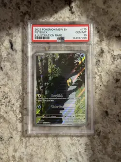 Pokemon TCG Psyduck Scarlet & Violet Holo Illustration Card 175/165 PSA 10 Gm - Image 1