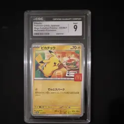Pokemon Pikachu 020/M-P Mega Evolution Promo Regular CGC 9 Japanese TCG Card - Image 1