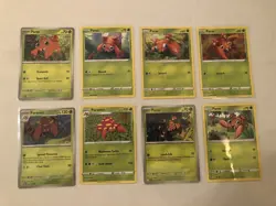 Lot of 8 Paras and Parasect Pokemon Cards - Image 1