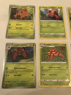 Lot of 8 Paras and Parasect Pokemon Cards - Image 2