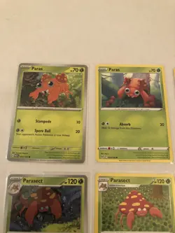 Lot of 8 Paras and Parasect Pokemon Cards - Image 5
